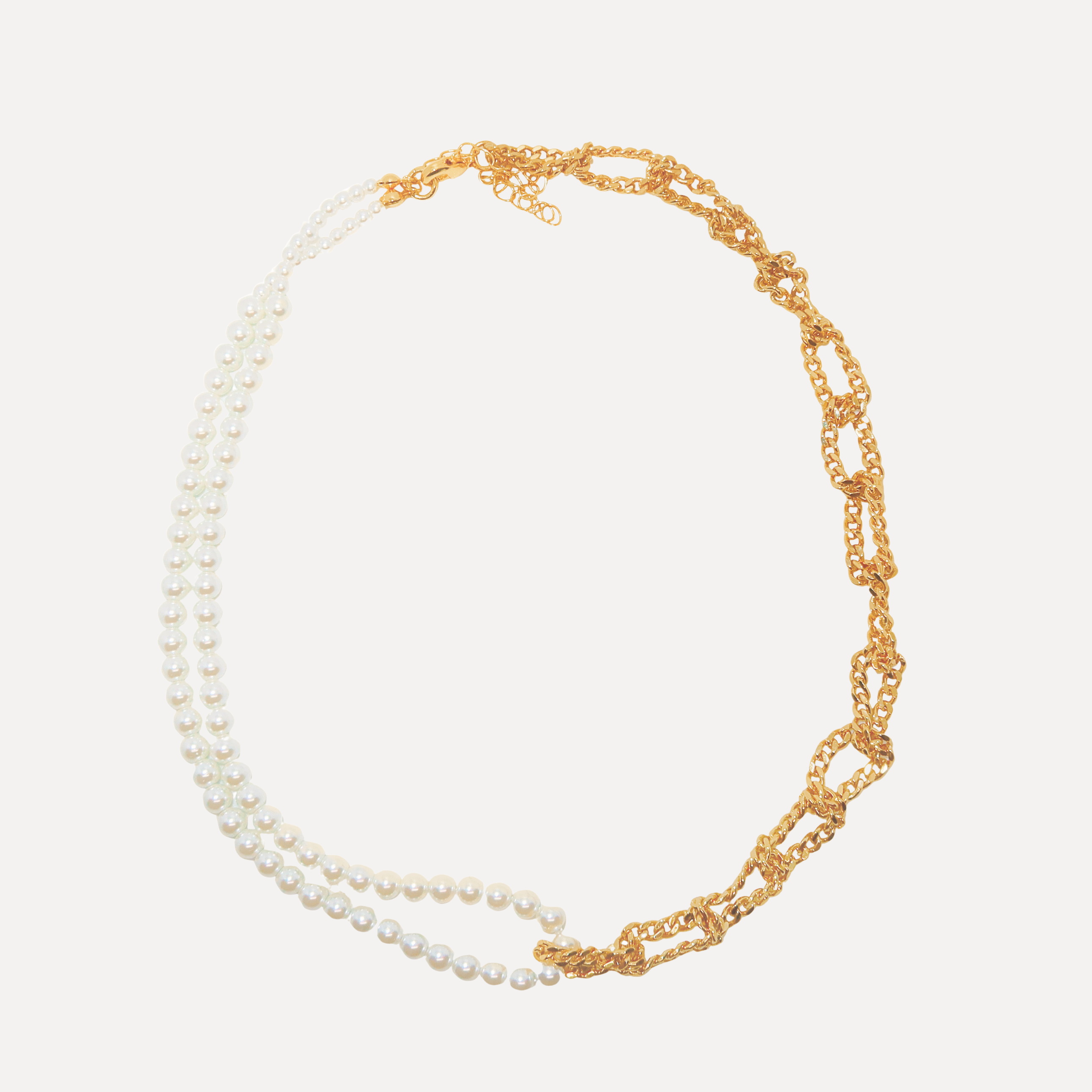Pearl Clash Chain Necklace