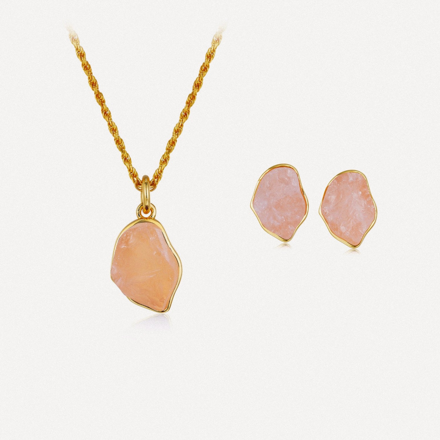Rose Glow Necklace and Earring Set
