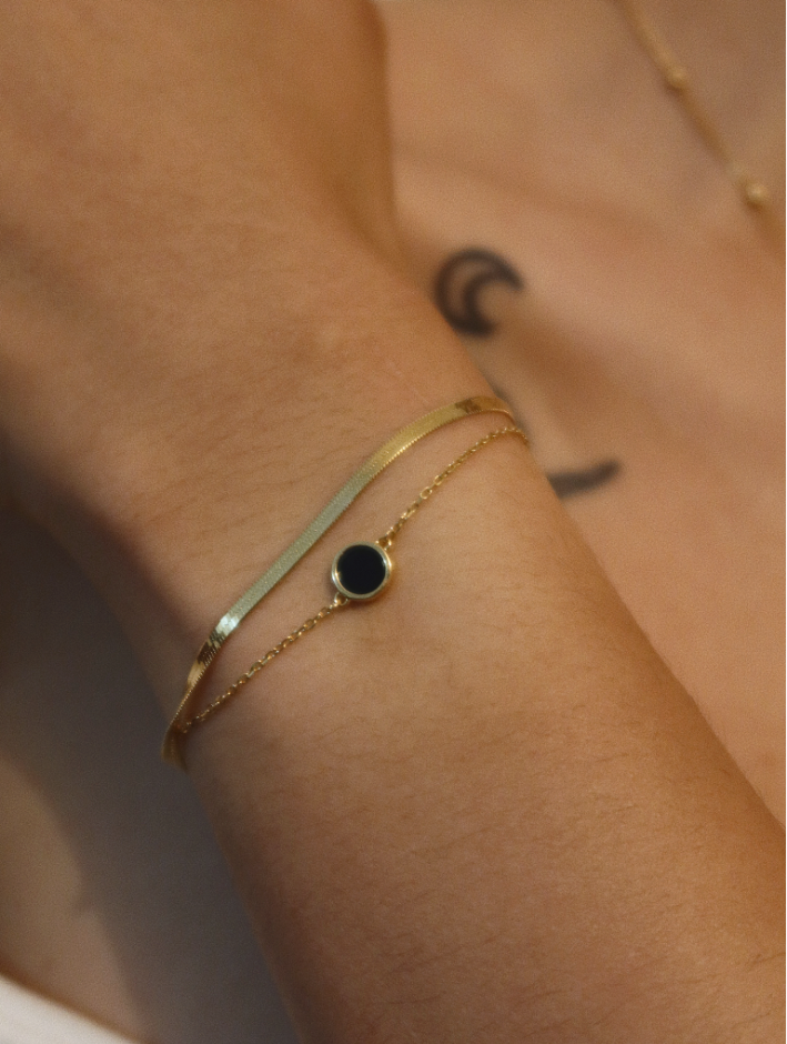 Onyx Dual Chain Bracelet