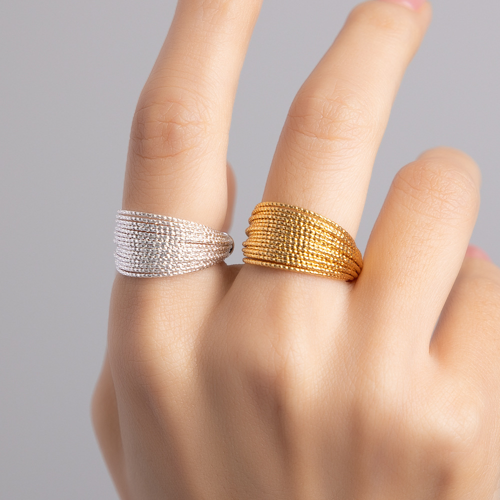 Mesh Band Open Ring