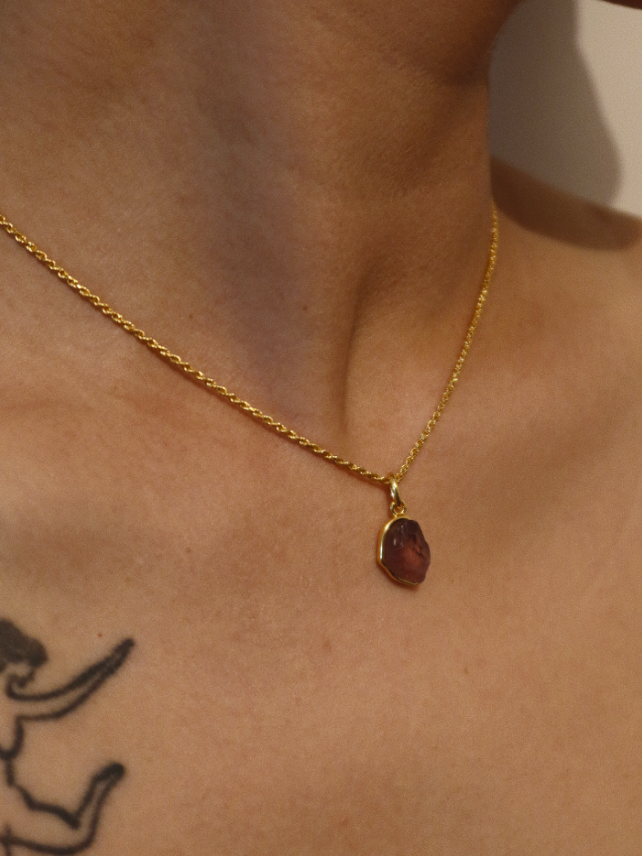 Amethyst Mist Stone Pendant Necklace