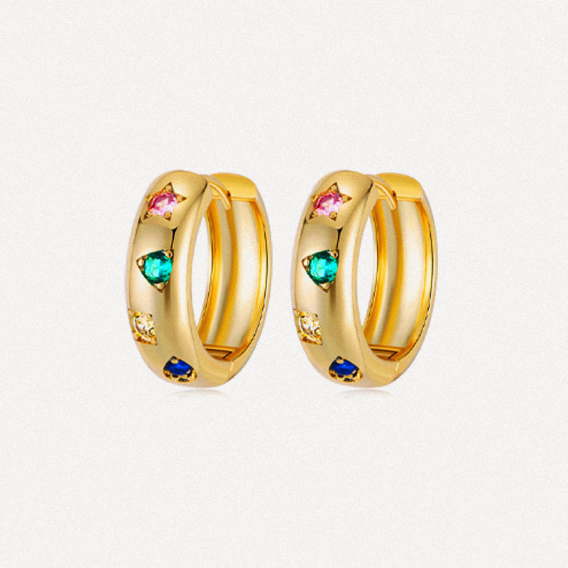 Golden Bloom Hoop Earrings