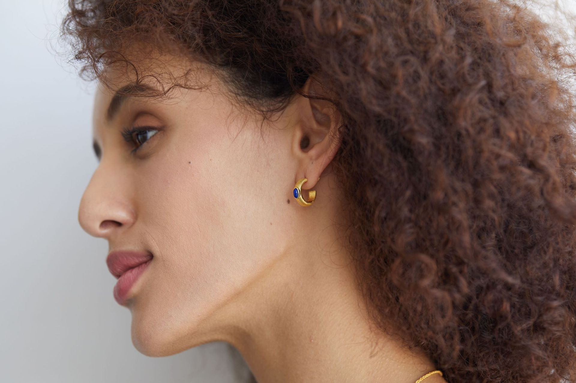 Golden Aura Lapis Earrings