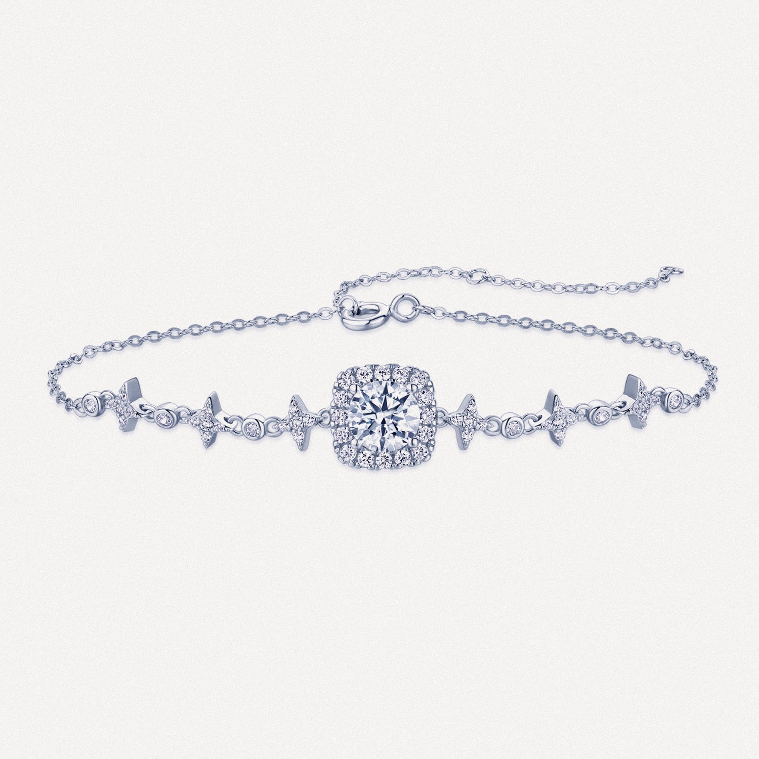 Starry Halo Moissanite Bracelet