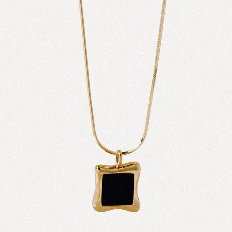 Midnight Frame Square Necklace