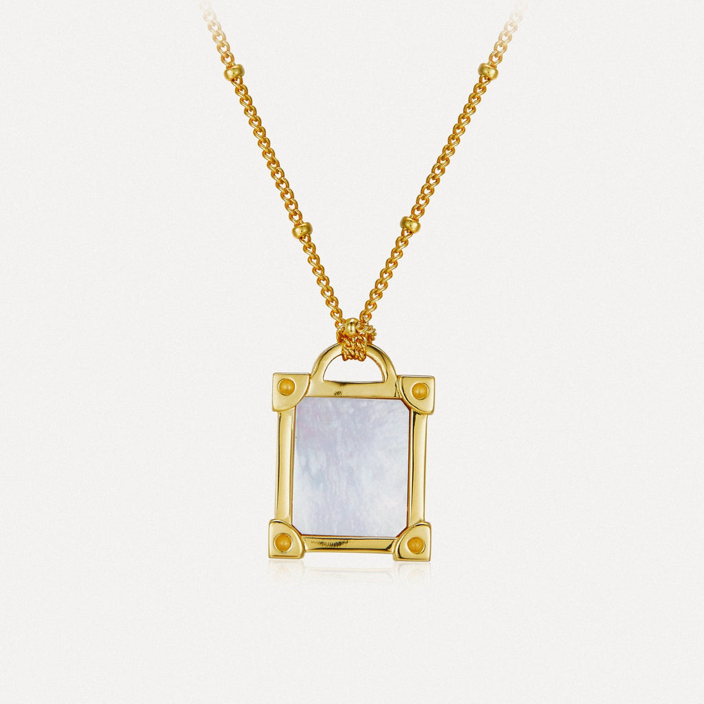 Golden Canvas Pendant Necklace