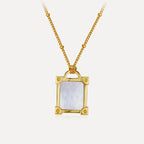 Golden Canvas Pendant Necklace