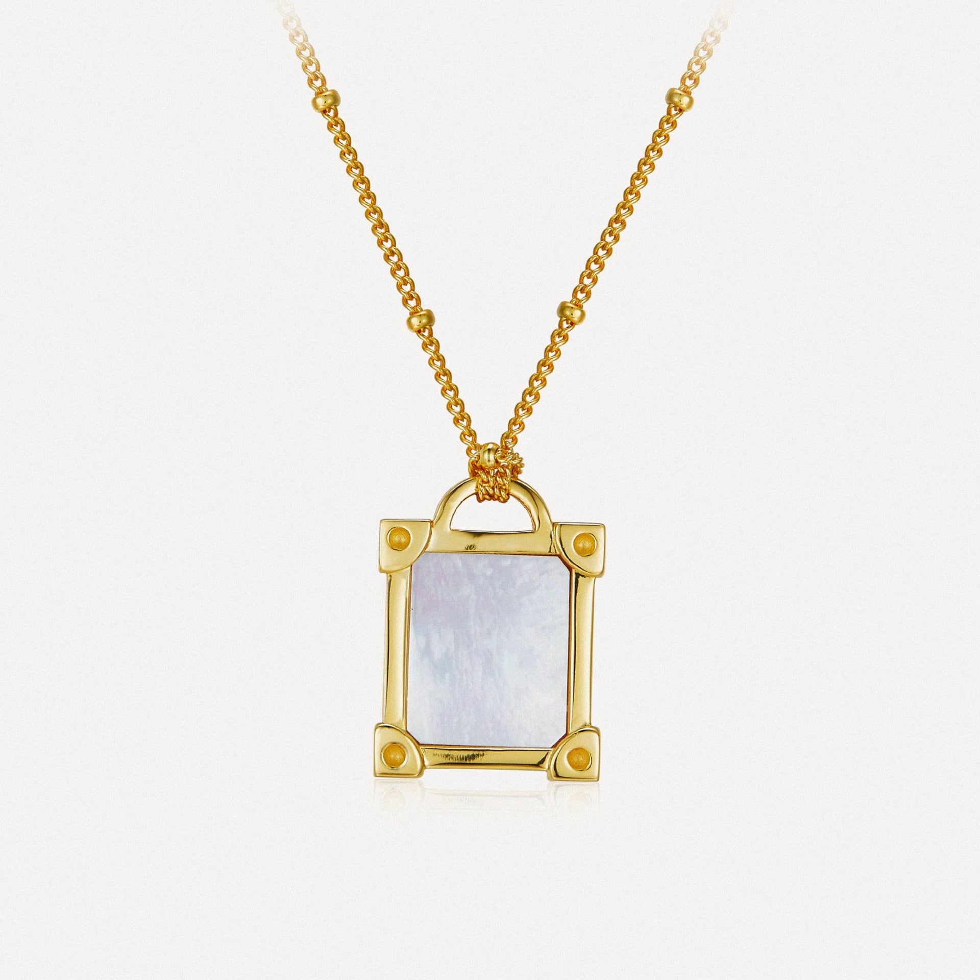Golden Canvas Pendant Necklace