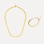 Golden Flow Necklace and Bracelet Set