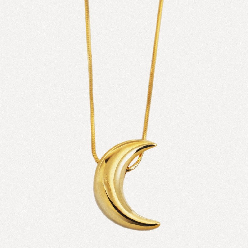 Crescent Moon Pendant Necklace