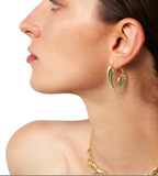 Flowing Curves Hoop Earrings