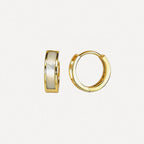 White shell Hoop Earrings