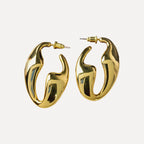 Flowing Curves Hoop Earrings