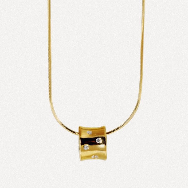 Gleam Barrel Pendant Necklace