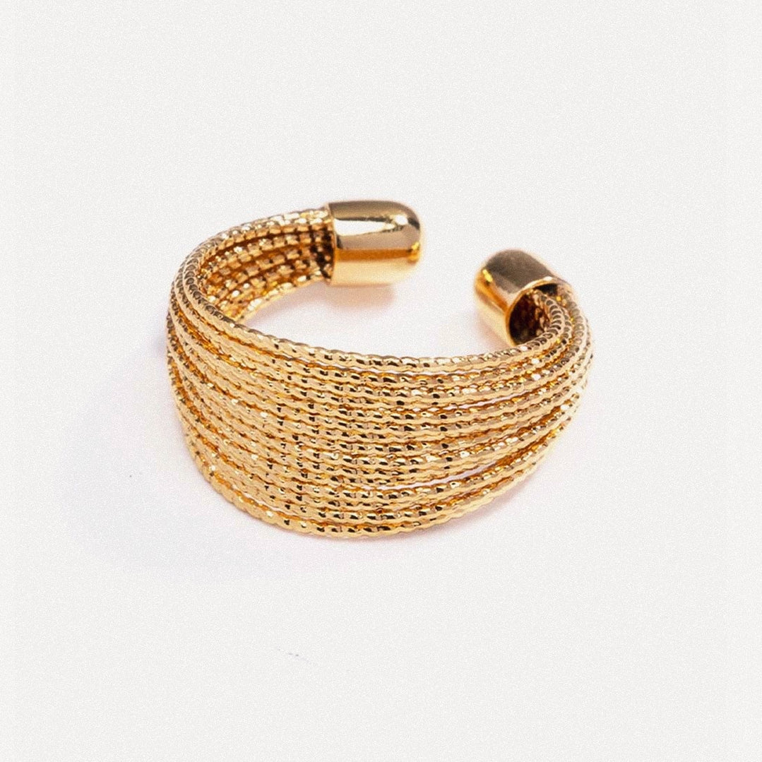 Mesh Band Open Ring