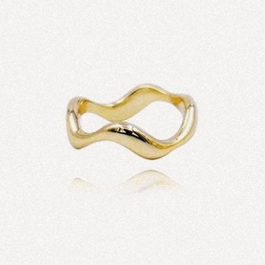 Minimalist Ripple Band Ring