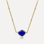Lapis Curve Pendant Necklace