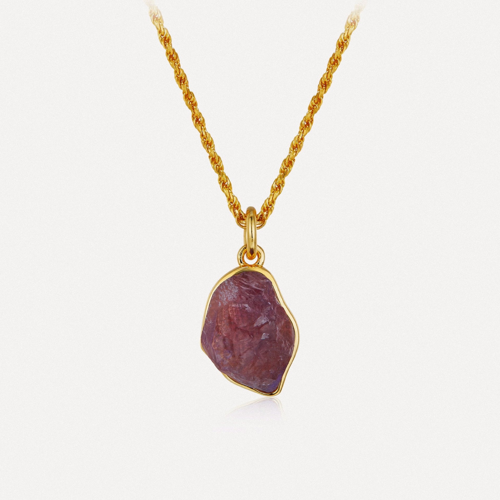 Amethyst Mist Stone Pendant Necklace