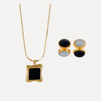 Eclipse Onyx Earring and Necklace Sets