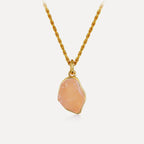 Rose Glow Stone Pendant Necklace