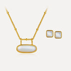 Lustrous Pearl Necklace and Earring Set