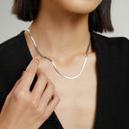 Sleek Herringbone Necklace