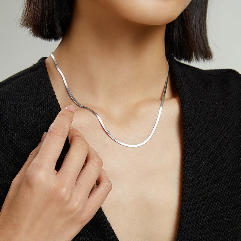 Sleek Herringbone Necklace