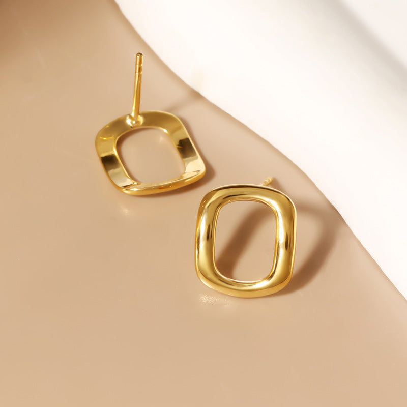 Square Open Hoop Earrings