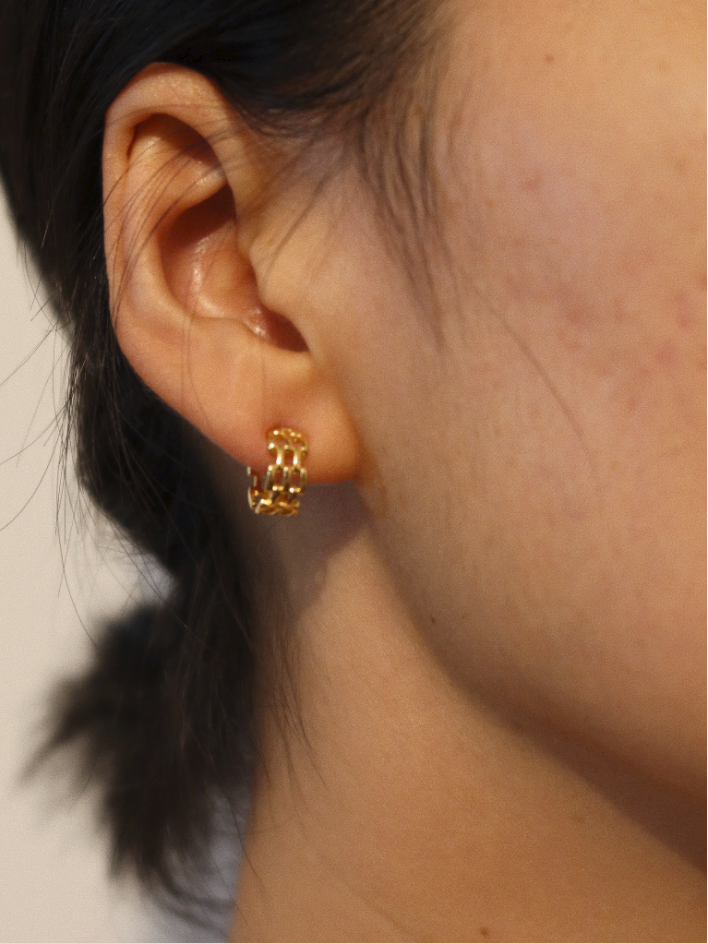 Chain Link Hoop Earrings