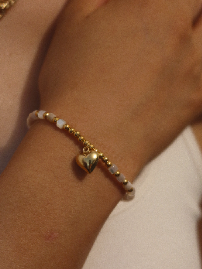 Golden Heart Glow Bracelet