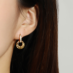 Radiant Loop Zircon Drop Earrings