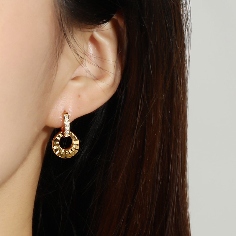 Radiant Loop Zircon Drop Earrings
