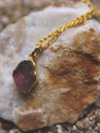 Amethyst Mist Stone Pendant Necklace