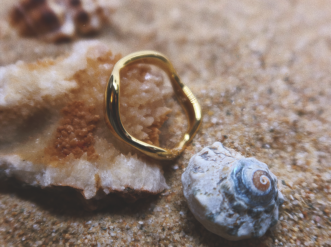 Minimalist Ripple Band Ring