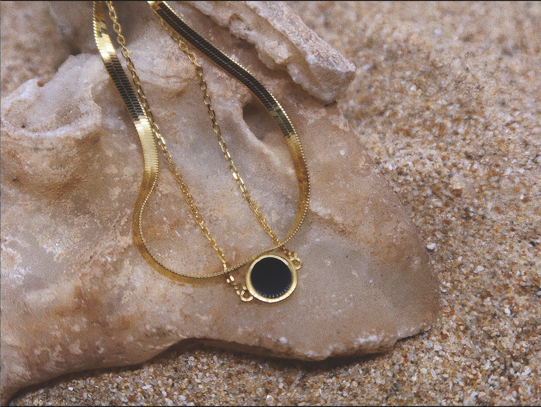 Onyx Dual Chain Bracelet