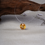 Citrine Illusion Pendant Necklace