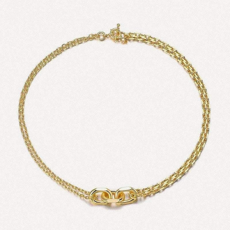 Dual-Link Gold Chain Necklace