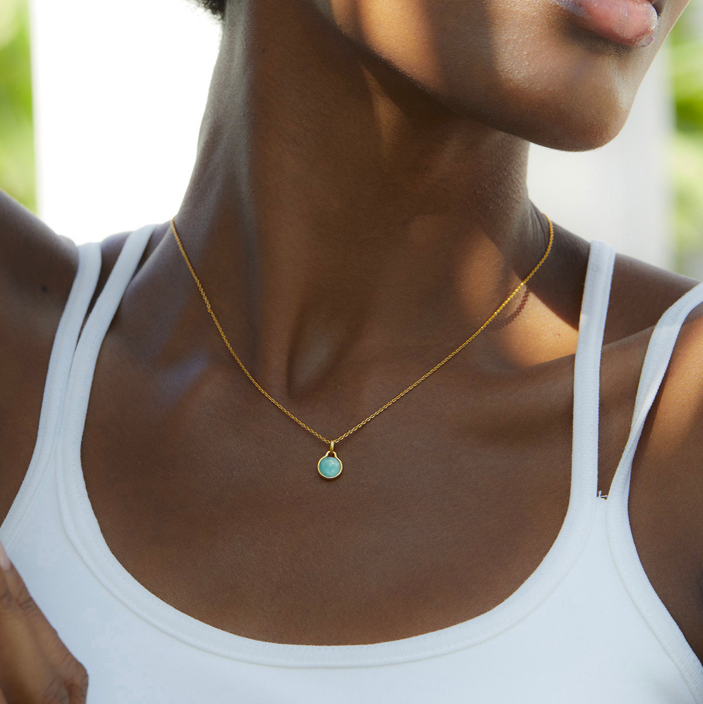 Green Lake Glow Pendant Necklace