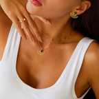 Golden Gleam Charm Necklace