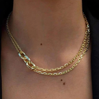 Dual-Link Gold Chain Necklace