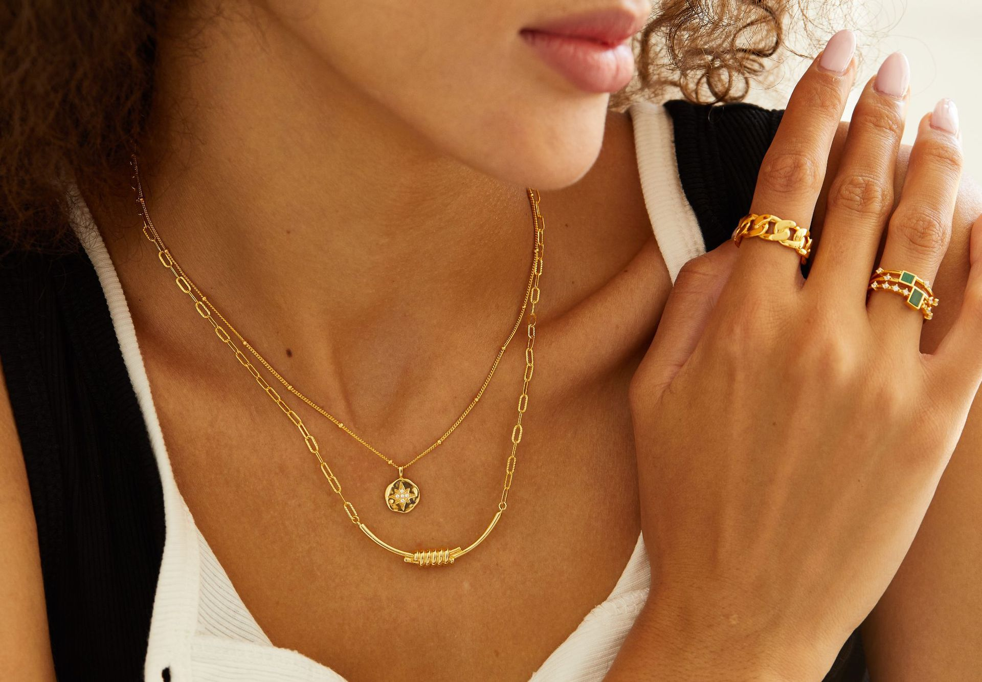 Starlit Glow Pendant Necklace