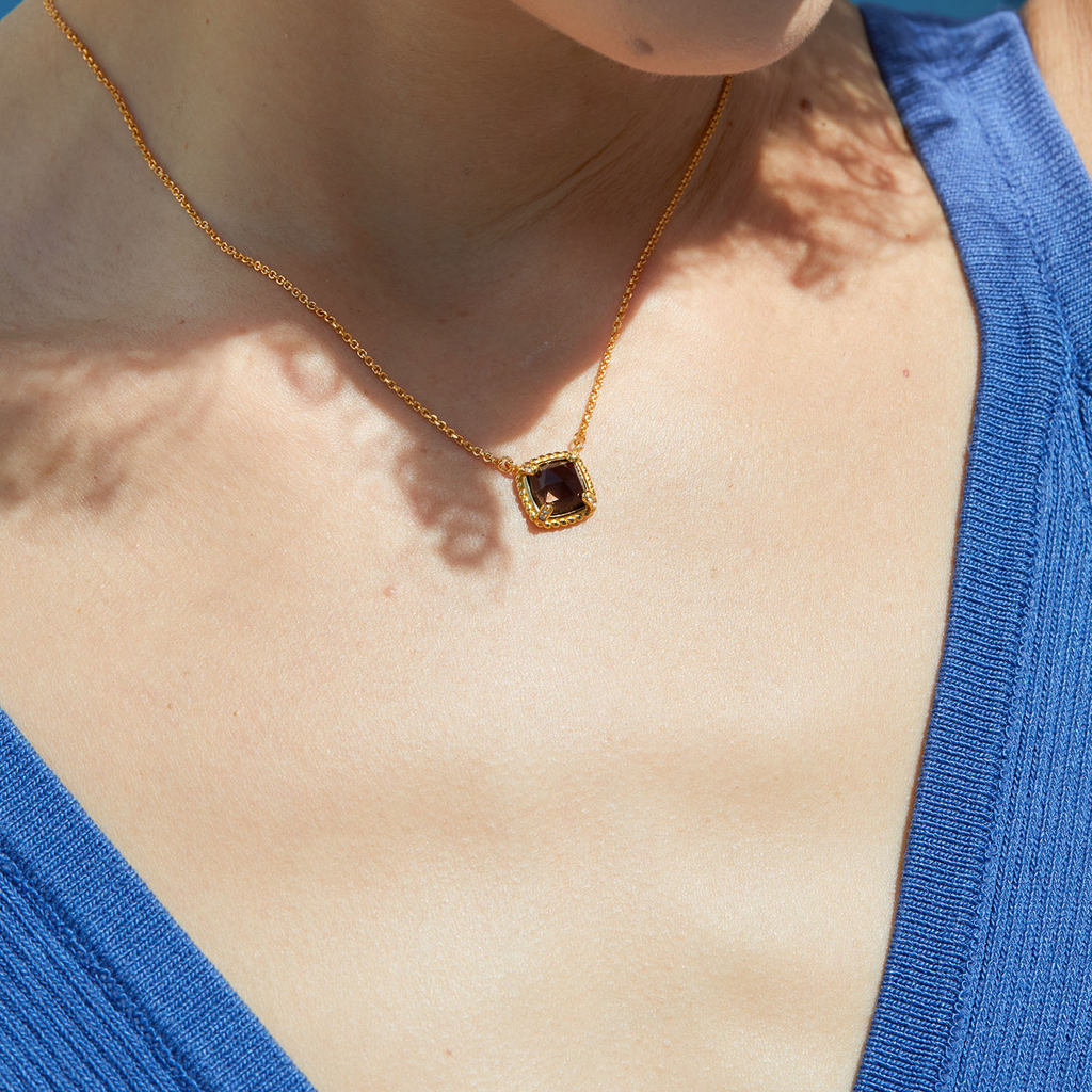 Smoky Quartz Pendant Necklace