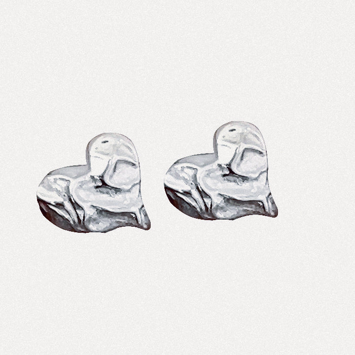 Molten Heart Studs Earring
