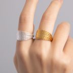Mesh Band Open Ring
