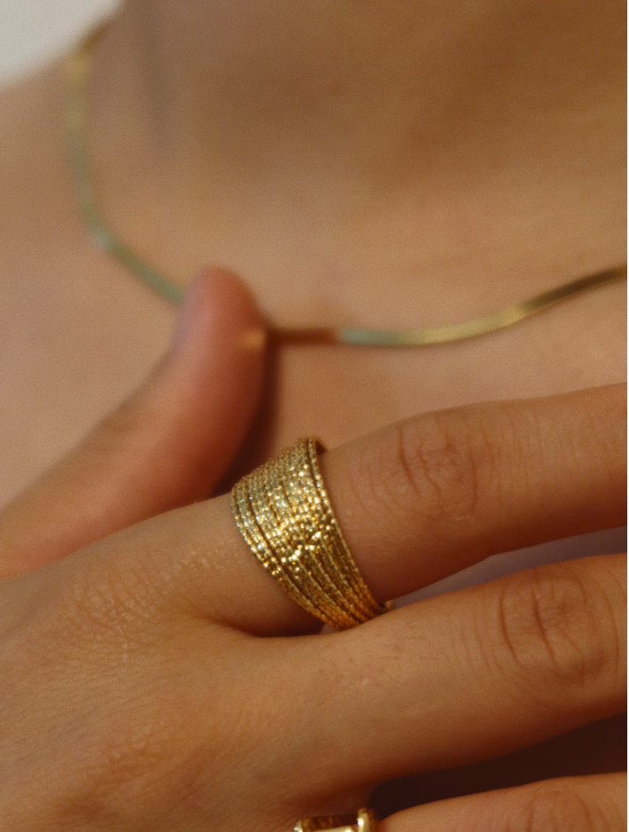 Mesh Band Open Ring