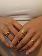 Amethyst Aura Square Ring