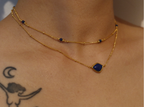 Lapis Curve Pendant Necklace