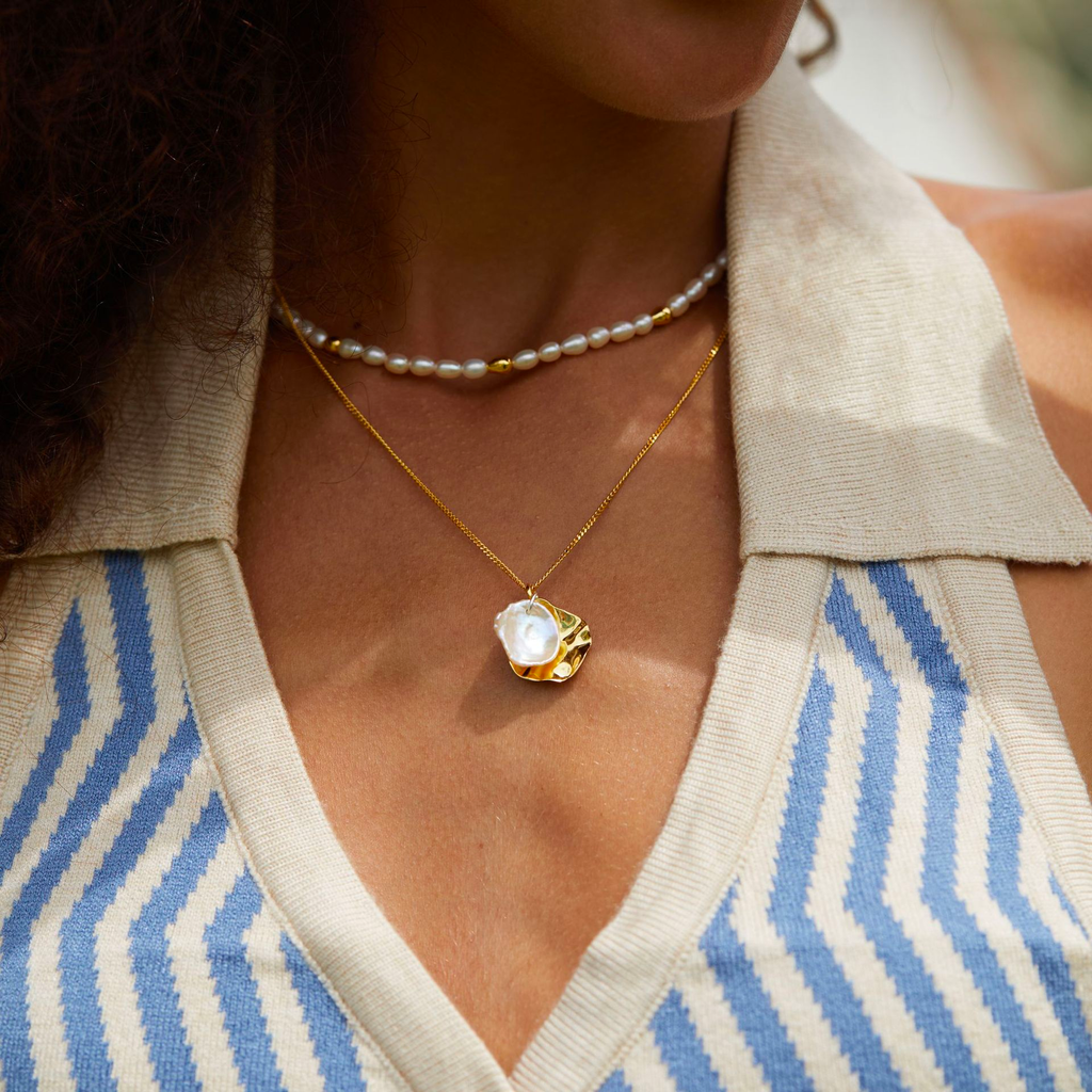 Moonlit Tide Pendant Necklace