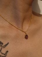 Amethyst Mist Stone Pendant Necklace