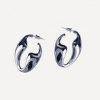 Flowing Curves Hoop Earrings